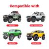 HobbyPark 1.9 Beadlock Wheels and Tires 120mm / 4.72inch Height with Mounting Tool for Traxxas TRX4 Axial SCX10 II III Redcat Gen8 Gen7 12mm Hex 1/10 Crawler Upgrades, 4-Set (Silver) view 3