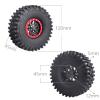 Hobbypark Aluminum 1.9 Beadlock Wheels and 1.9 Tires Height 4.72inch 120mm Soft Rubber Good Grip with Install Tool for 1/10 RC Crawler with Foam Inserts,Set of 4 (Red Rings) view 2