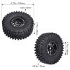 HobbyPark 1.9 Beadlock Wheels and Tires Height 4.72inch 120mm Soft Rubber Good Grip, Mounting Tool for TRX4 Axial SCX10 II III Redcat Gen8 Gen7 1/10 RC Crawler w/Foam,Set of 4 (Black Rings) view 2