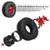 HobbyPark 1.9 Beadlock Wheels and Tires Height 4.72inch 120mm Soft Rubber Good Grip, Mounting Tool for TRX4 Axial SCX10 II III Redcat Gen8 Gen7 1/10 RC Crawler w/Foam,Set of 4 (Black Rings) view 4