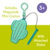 Magnatab Minis - Sensory Toys, Magnetic Drawing Tool, Toddler Writing Practice, Sensory Play, Fidget Toys, Stylus Included, Travel-Friendly, Ages 3+ - Cactus view 2