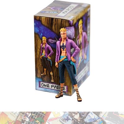 Banpresto Marco: 17cm DXF The Grandline Men Statue Figurine Vol.18 Bundled with 1 A.C.G. Compatible Theme Trading Card (18103)