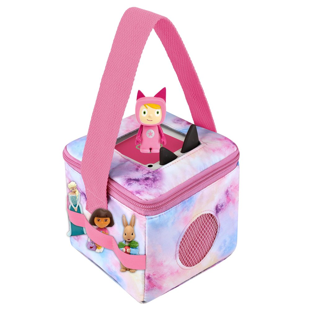 Annmore Carrying Case for Toniebox, Compatible with Version 1 and 2 Audio Player and Figures (Tiedie)