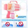 KB KAIBO Upgraded Bubble Gun No Dip, Bubble Machine Gun with Light, 9000+ Bubbles Per Min Bubbles for Kids Toys, Valentines Birthday Gifts for Kids, Grandkids, Boys, Girls 3-12 Years Old -Pink view 2