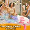 KB KAIBO Upgraded Bubble Gun No Dip, Bubble Machine Gun with Light, 9000+ Bubbles Per Min Bubbles for Kids Toys, Valentines Birthday Gifts for Kids, Grandkids, Boys, Girls 3-12 Years Old -Pink view 4