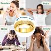 Supcare Thick Fidget Ring Gold Wedding Band Ring Pinky Promise Ring for Women Rotation Spinner Ring with Engraving view 3