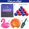 LuluCircle LuluBall Outdoor Beach Toss Game Set 10 Balls, Beach Games, The Beach Must-Have Game for Family Adult Friends (American Blue) view 3