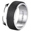 Supcare Custom Engraving Anxiety Ring for Men Black Fidget Ring Stress Rings Personalized Finger Jewelry view 1