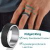 Supcare Custom Engraving Anxiety Ring for Men Black Fidget Ring Stress Rings Personalized Finger Jewelry view 4