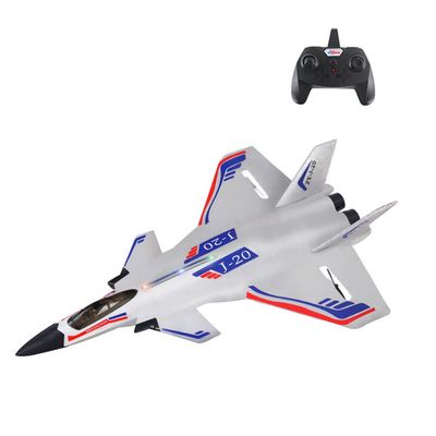 QIYHBVR RC Fighter Jet Remote Controlled Airplane, 2.4 GHz Control Flight Distance 300 Meters, Lightweight Flexible Impact Resistant Body, Includes Night Light, Ages 8 and Up