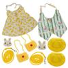 Rabbit Clothes Set with Walking Harness and Leash, Cotton, 2 Sets M view 1