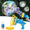 Bubble Gun Bubble Machine Dinosaur Bubble Blower Toy for Kids and Toddlers Bubble in Bubble Gun Party Favors Birthday Christmas Easter Gift for 3 4 5 6 7 8 9 Years Old Boys and Girls (Blue) view 1