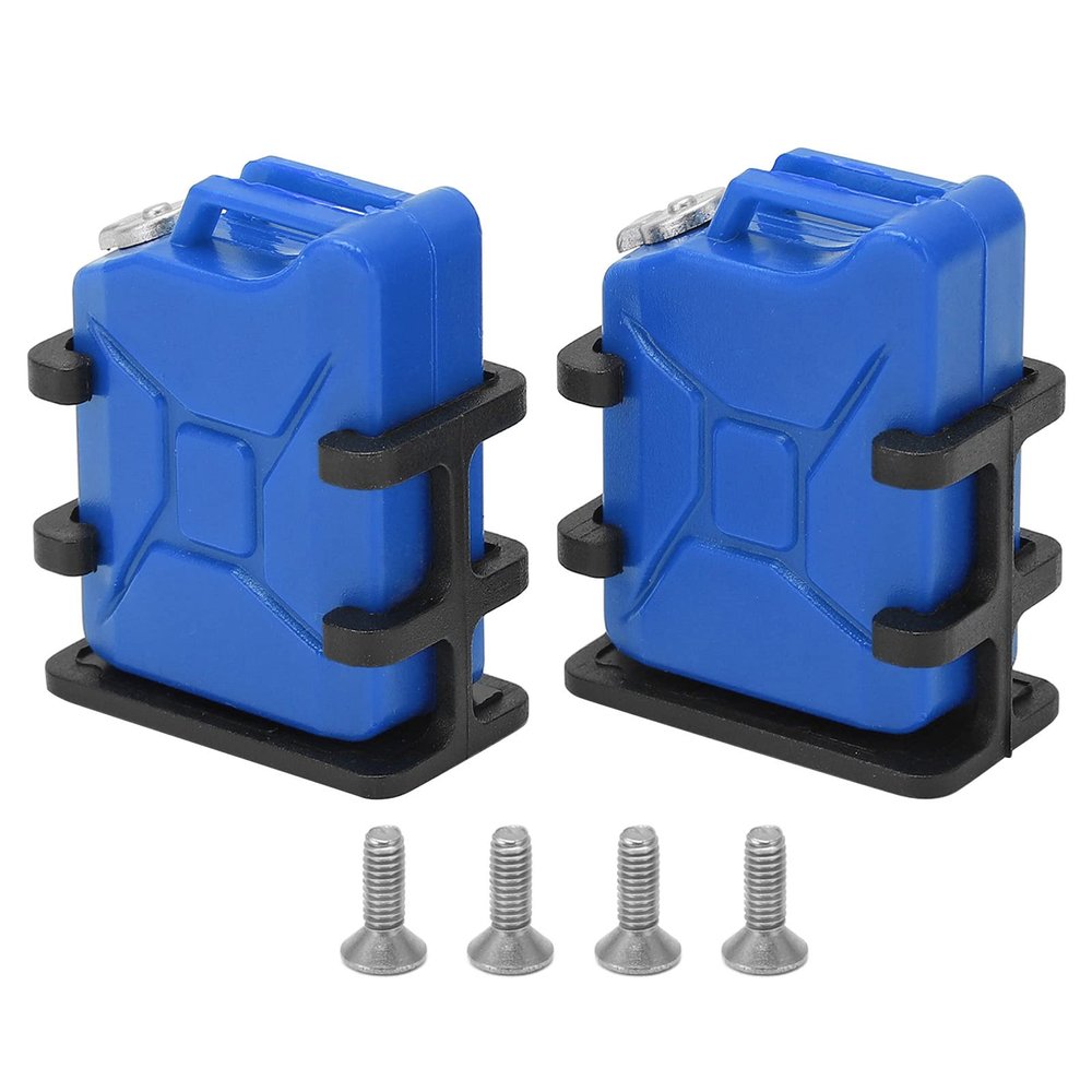 Milltrip Plastic Mini Fuel, 1 Pair RC Car Simulated Fuel Mount Mini Oil Can for 1/8 1/10 RC Crawler Car Decoration Accessory(Blue)