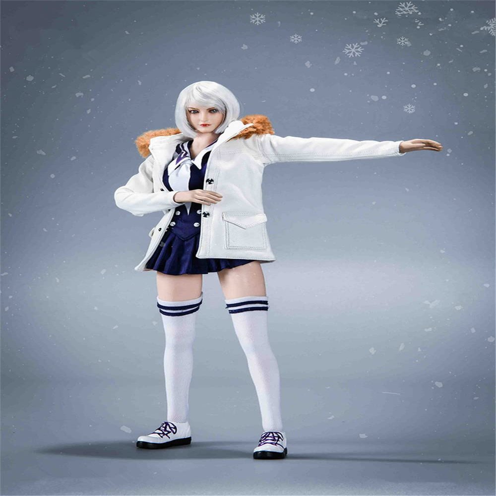 1/6 Scale Winter Girl Female Head Sculpt and Clothes for 12inch Phicen TBL JO Female Action Figure Body (A)