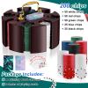 Wettarn Poker Chips Poker Set, 200 Count Rotating Chip Case Wood Carousel Case Holder with 200 Pcs Chips and 2 Decks of Playing Cards for Casino Party Supplies Family Game Accessory view 3