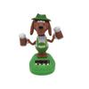 Solar Powered Dancing Toy, Cute Dog Swinging Animated Dancer Bobble Head Beer Dog Toy Car Decoration Kids Toys Gifts view 1