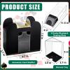 Aoriher Blackjack Game Combo Set, Include Blackjack Layout Felt,Shoe 6 Deck Automatic Card Shuffler Discard Holder Trays and 10 Cut Cards for Casino, Party Night(Green) view 2