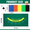 Aoriher Blackjack Game Combo Set, Include Blackjack Layout Felt,Shoe 6 Deck Automatic Card Shuffler Discard Holder Trays and 10 Cut Cards for Casino, Party Night(Green) view 3