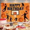 Basketball Themed Birthday Party Decoration Basketball Happy Birthday Backdrop Photo Background Banner Poster for Basketball Party Decorations Party Supplies 70.8 x 47.2 Inch view 3