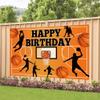 Basketball Themed Birthday Party Decoration Basketball Happy Birthday Backdrop Photo Background Banner Poster for Basketball Party Decorations Party Supplies 70.8 x 47.2 Inch view 4