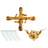 MICROHELI CNC Aluminum Quad Blade Conversion Set (Gold)(for MH-I180001Q Series) view 1