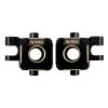 INJORA Brass Steering Blocks Knuckle, Steering Link and Caster Blocks C-Hubs Set for TRX4M 1/18 RC Crawler Upgrade Parts, Black view 2