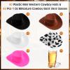Sumind 40 Pcs Western Party Decoration Supplies Plastic Mini Cowboy Hats with 1 oz Miniature Cowgirl Cowboy Boot Shot Glasses view 3