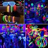 458 Pcs Glow Party Supplies - Include Balloons, Banner, Glow Sticks, Tableware and Tablecloths for Neon Party Decorations, Serves 20 view 4