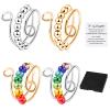 ONESING 4 Pcs Anxiety Ring for Women to My Daughter Gift Fidget Rings with Beads Stacking Spinner Rings Anxiety Stress Relieving Anxiety Rings for Women view 1