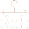 LOGOFUN 5pcs Doll Clothes Hangers with Clip Mini Dress Hangers Metal Pants Clip Dollhouse Accessories (Rose Gold-120mm) view 1