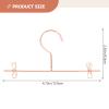 LOGOFUN 5pcs Doll Clothes Hangers with Clip Mini Dress Hangers Metal Pants Clip Dollhouse Accessories (Rose Gold-120mm) view 2
