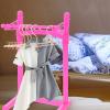 LOGOFUN 5pcs Doll Clothes Hangers with Clip Mini Dress Hangers Metal Pants Clip Dollhouse Accessories (Rose Gold-120mm) view 4