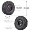 HobbyPark 2.2 Beadlock Wheels and Tires Height 5.67inch/144mm with Foam Inserts for 1/10 RC Crawler, w/Beadlocks Mounting Tool, Set of 4 view 2