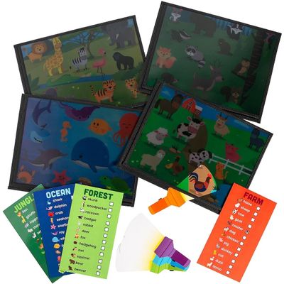 Fun Express Find The Animal Magic Flashlight Activity Set, 12 Pieces