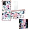 Case for Ulefone Note 6t Case Compatible with Ulefone Note 6t Phone Case Cover [with Tempered Glass Screen Protector][Hard PC + Soft Silicone][Ring Support] [Colorful Reflect Light] IMDF-HUA3 view 1