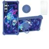 Galaxy A54 5g Case Compatible with Samsung Galaxy A54 5g Phone Case Cover [with Tempered Glass Screen Protector][Hard PC + Soft Silicone][Ring Support] [Colorful Reflect Light] IMDL-LMG view 1