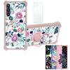 Galaxy A34 5g Case Compatible with Samsung Galaxy A34 5g Phone Case Cover [with Tempered Glass Screen Protector][Hard PC + Soft Silicone][Ring Support] [Colorful Reflect Light] IMDF-HUA3 view 1