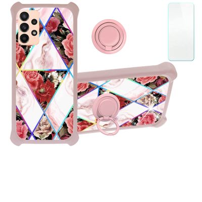 Galaxy A23 5g Case Compatible with Samsung Galaxy A23 5g 2022 Sm-A233c A233j A233dPhone Case Cover [with Tempered Glass Screen Protector][Hard PC + Soft Silicone][Colorful Reflect Light] IMDF-HMG