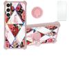 Galaxy S23+ Plus Case Compatible with Samsung Galaxy S23+ Plus Phone Case Cover [with Tempered Glass Screen Protector][Hard PC + Soft Silicone][Ring Support] [Colorful Reflect Light] IMDF-HMG view 1