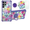 Galaxy S23 Ultra Case Compatible with Samsung Galaxy S23 Ultra Phone Case Cover [with Tempered Glass Screen Protector][Hard PC + Soft Silicone][Ring Support] [Colorful Reflect Light] IMDZ-HUA1 view 1