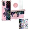 Case for Ulefone Note 12 Case Compatible with Ulefone Note 12 Phone Case Cover [with Tempered Glass Screen Protector][Hard PC + Soft Silicone][Ring Support] [Colorful Reflect Light] IMDF-JXX view 1