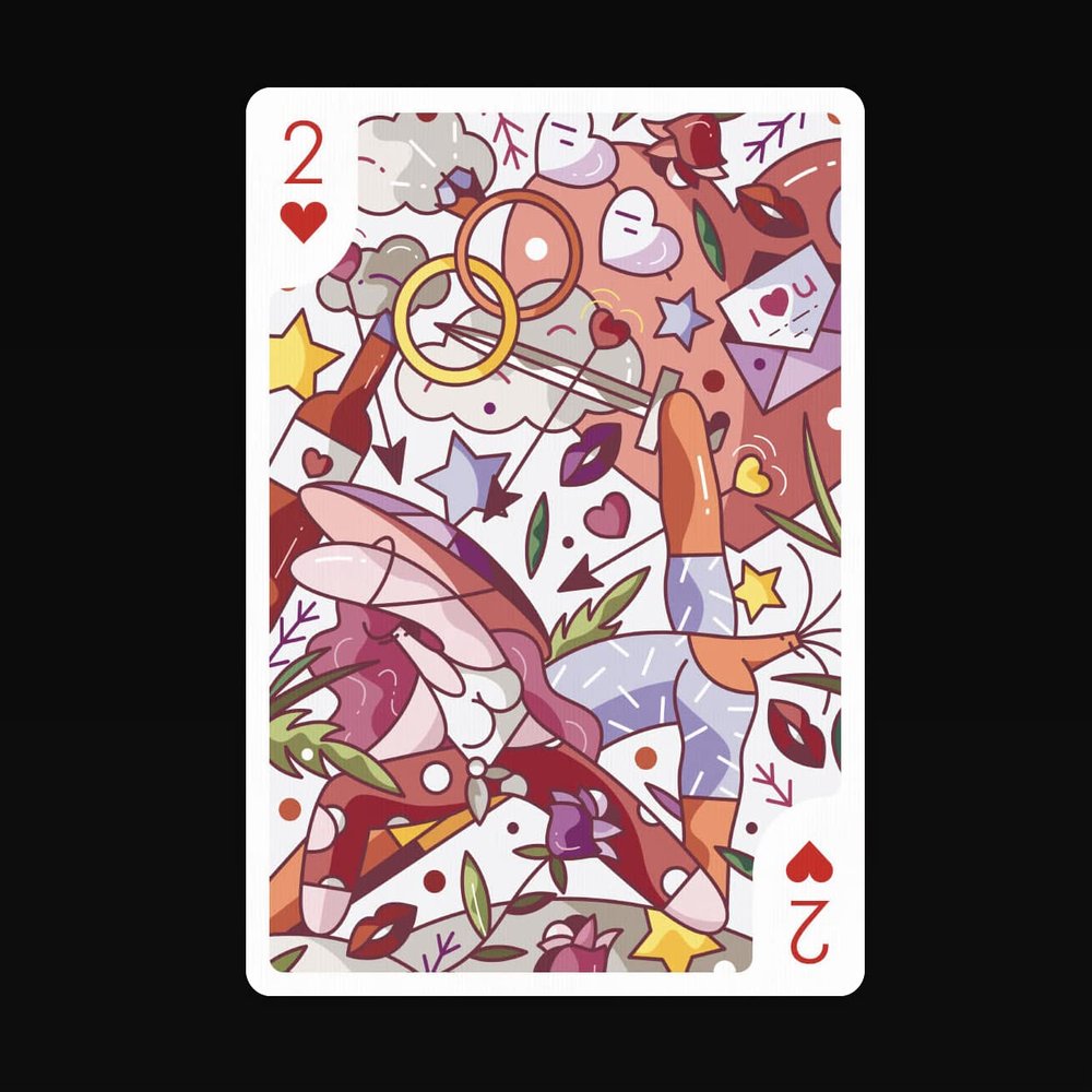 JP GAMES LTD Playing Arts Future Edition One Playing Cards: Collaborative Art Deck from 55 International Artists