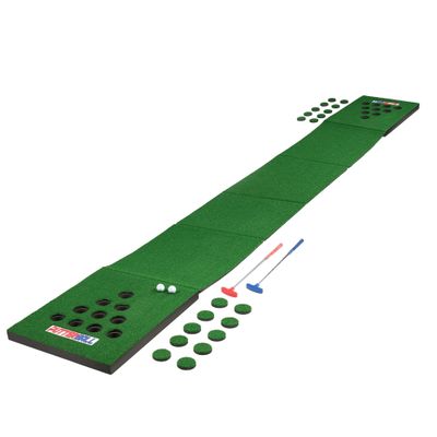PutterBall XL Golf Game Set The Original 10 Cup Putting Pong Edition with 2 Putters, 2 Balls, Green Mat and Hole Covers Fun Putter Golf Game for Backyard, Office, Indoor Outdoor Parties