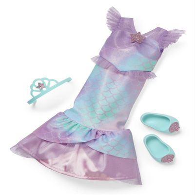 American Girl WellieWishers 14.5-inch Doll 2-in-1 Sparkly Mermaid Outfit with Headband and Ballet Flats, For Ages 4+
