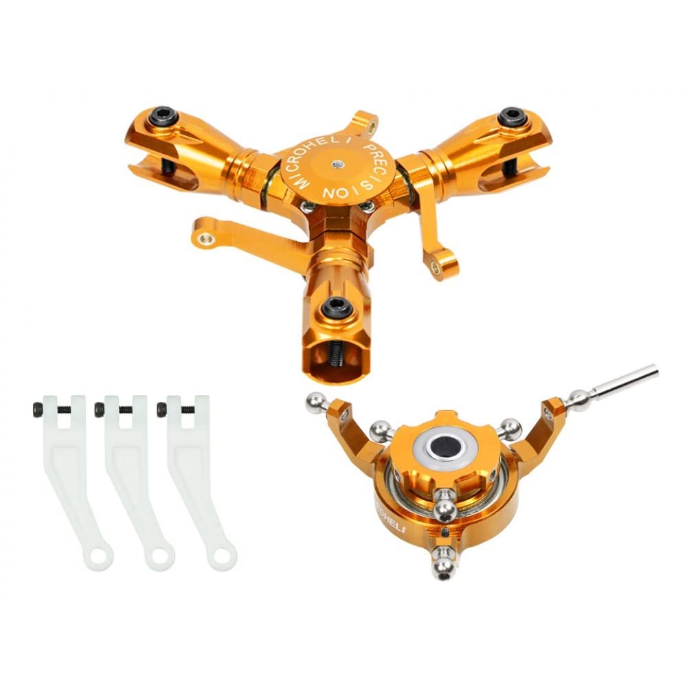 MICROHELI CNC Aluminum Triple Blade Conversion Set (Gold)(for MH-GSS2001T Series)