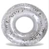 CoTa Global Inflatable Giant Silver Pool Float Tube - Luxurious Fun Lounger Filled with Sparkle Silver Confetti, Cool Design Water Swimming Ring Pool Floaties for Beach, Lake and Pool - 48 Inches view 1