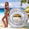 CoTa Global Inflatable Giant Silver Pool Float Tube - Luxurious Fun Lounger Filled with Sparkle Silver Confetti, Cool Design Water Swimming Ring Pool Floaties for Beach, Lake and Pool - 48 Inches view 4