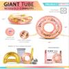 CoTa Global Giant Inflatable Pool Float Tube - Luxurious Pool Ring Float Tube Fun Toy Filled with Sparkle Gold Confetti, Cool Design Pool Tubes for Adults, Kids, and Teens - Rose Gold - 48 Inches view 2