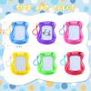 16 Pack Mini Magnetic Drawing Board for Kid(6 Colors), Erasable Doodle Sketch and Writing Pad, Backpack Keychain Clip Doodle Drawing Boards, Birthday Party Favor for Boys and Girls view 2
