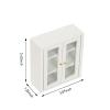 Dollhouse Wall Cabinet Wooden Miniature Cupboard 1:12 Scale Kitchen Furniture Dollhouse Hanging Cabinet Display Shelf Household Accessories Decor for Bathroom Living Room (White) view 2